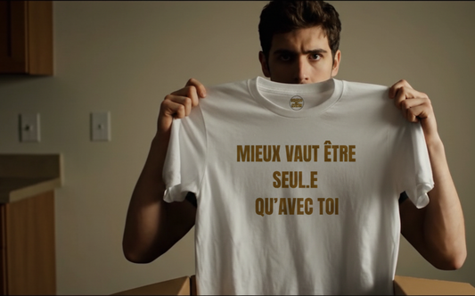 T-shirt "MIEUX VAUT ÊTRE SEUL.E QU'AVEC TOI"