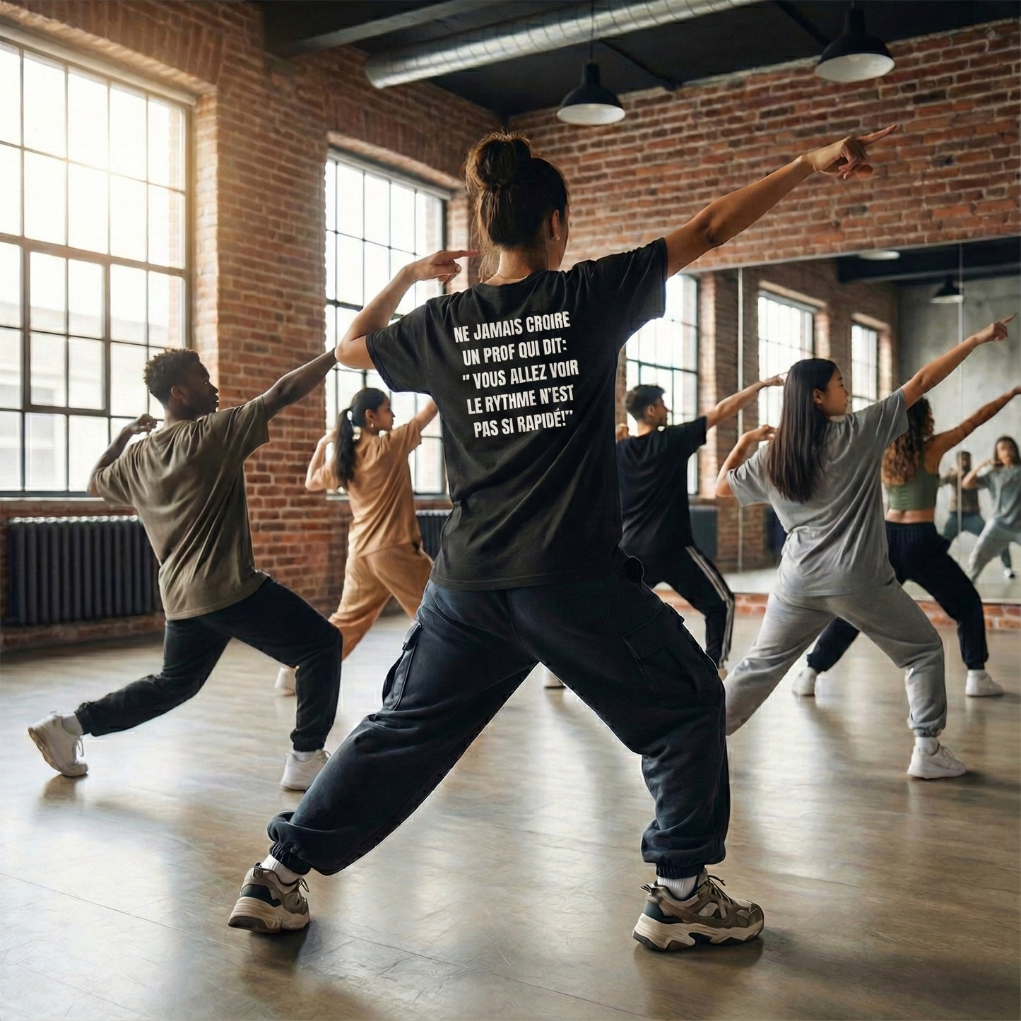 T SHIRT COLLECTION DANSE: Ne jamais croire un prof qui dit vous allez voir, le rythme n'est pas si rapide!