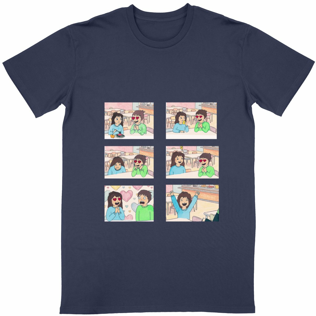 T-shirt - Le Jeu de l'Amour  – L'Anti-Relou Officiel - face_bleumarine