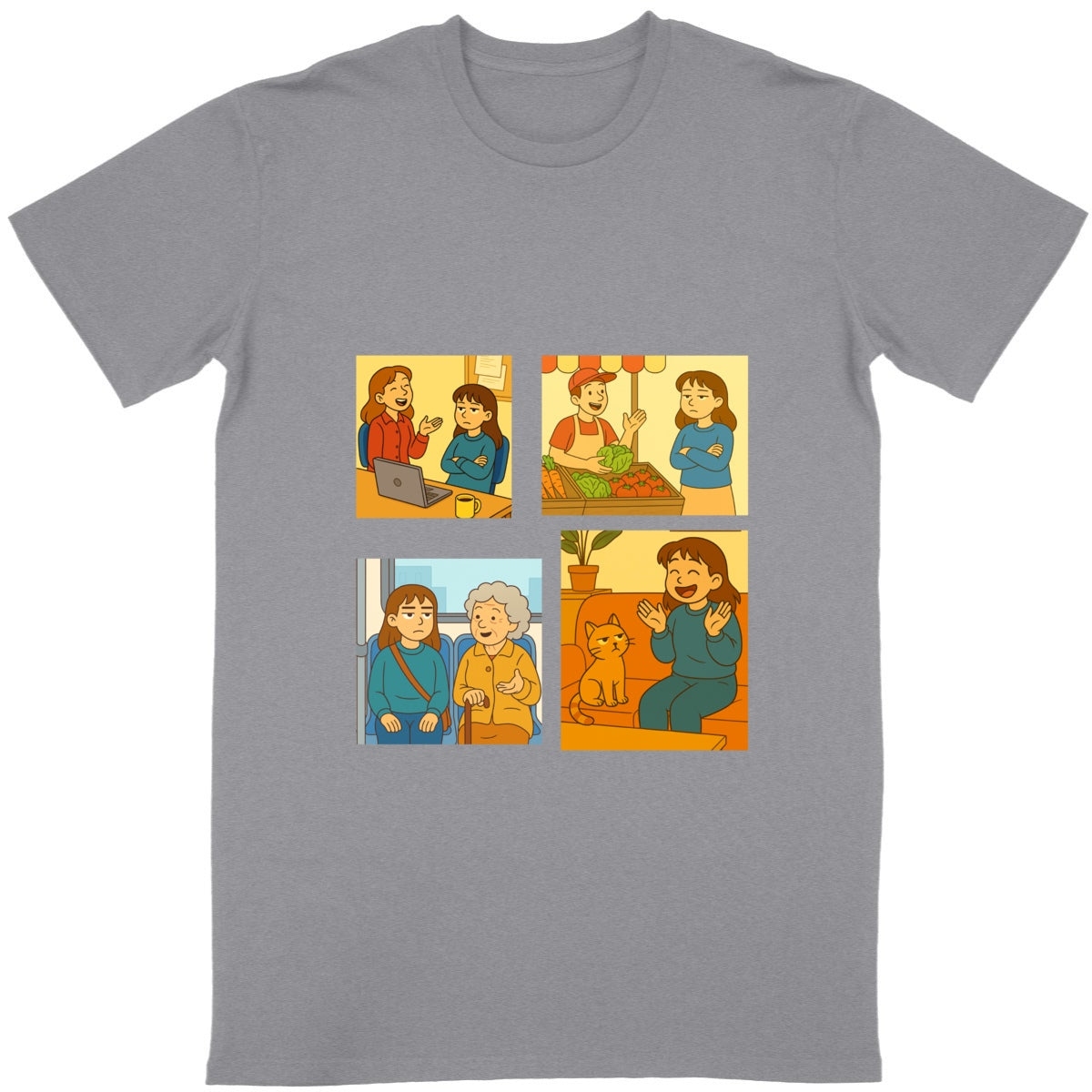 T-Shirt  TRUE STORY - face_gris