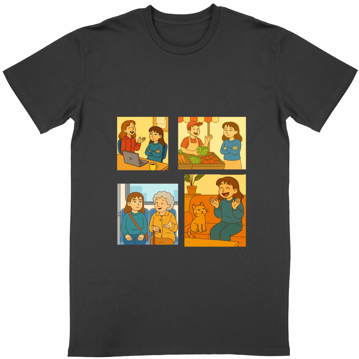 T-Shirt  TRUE STORY - face_noir