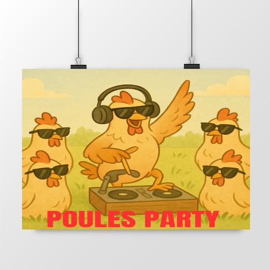 Poster POULES PARTY - paysage_0